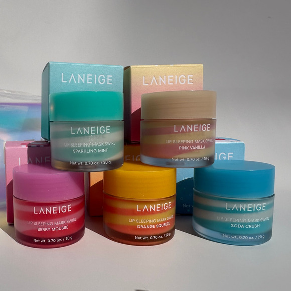 Laneige Lip Sleeping Mask Limited Edition Swirls Berry Orange Vanilla Mint Soda - Picture 2 of 16